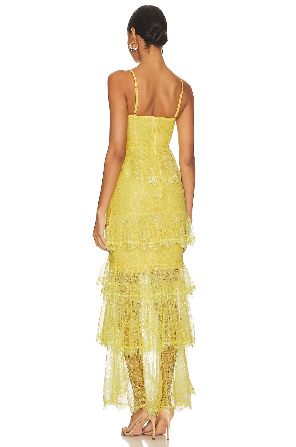silk lace mini dress Vilarica Mini Slip Dress in Satin Pearled Ivory with Lace main image 0