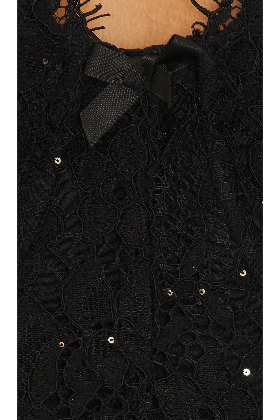 knee length dresses for ladies Windsor Mariella Lace A-Line Mini Dress in Black | Size: M main image 1