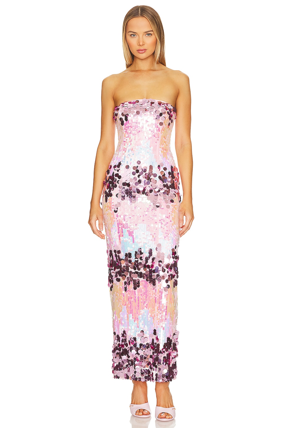 MAJORELLE Yasmina Gown in Iridescent Pink Multi | REVOLVE MAJORELLE Yasmina Gown in Iridescent Pink Multi | REVOLVE