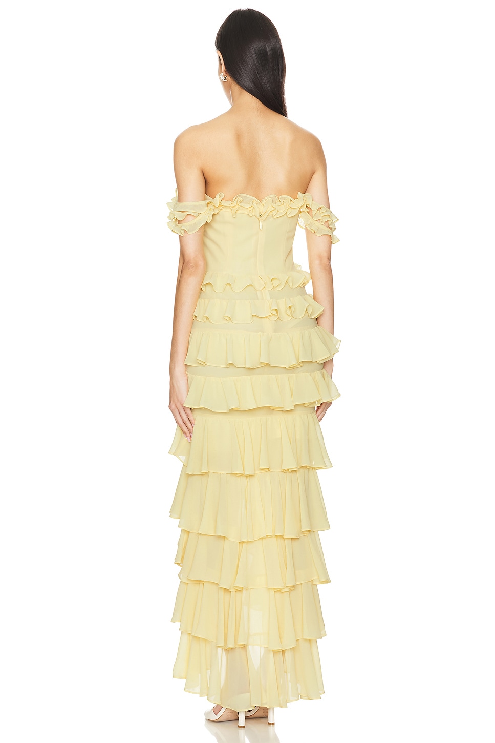 MAJORELLE Avalee Gown in Baby Yellow | REVOLVE