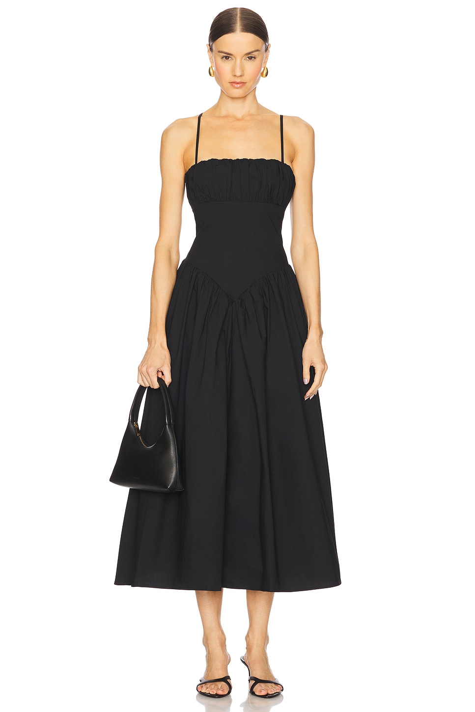 MAJORELLE Austin Midi Dress in Black | REVOLVE