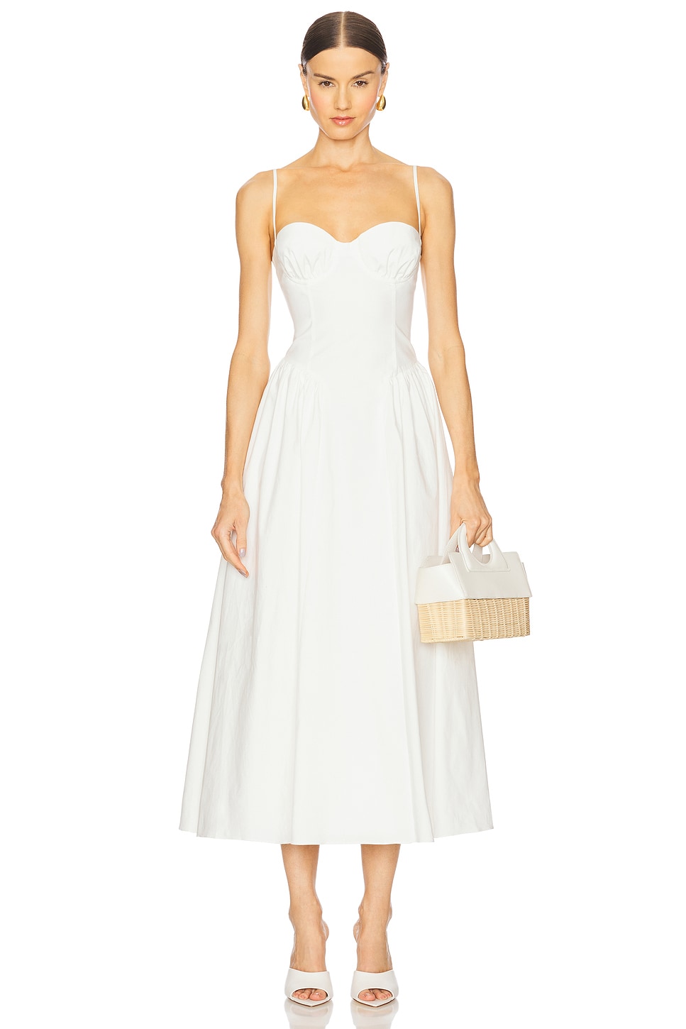 MAJORELLE Serena Midi Dress in White | REVOLVE