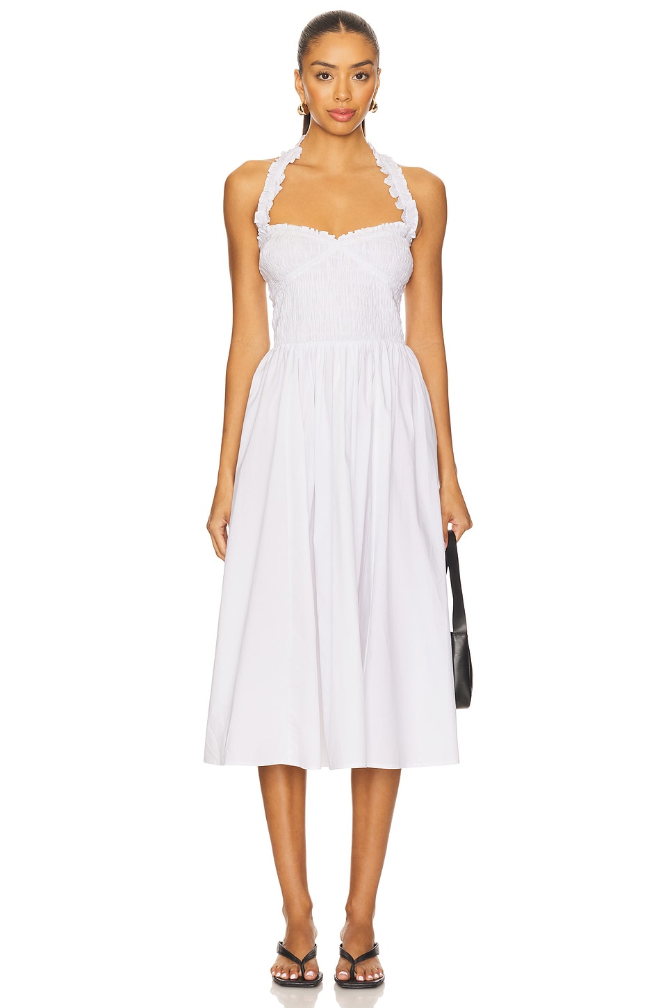 MAJORELLE x Yhasmina Ferrara Alexis Midi Dress in White | REVOLVE