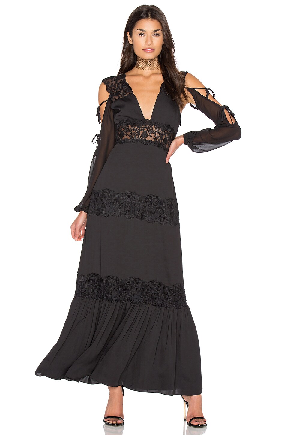 Robe Dentelle Maje Ronnie - Taille 2 (38/40), Blanc, Mi-longue, Neuve Avec étiquettes