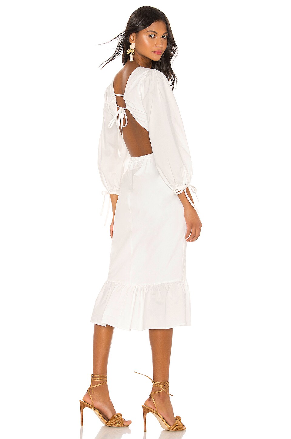 revolve white midi dress