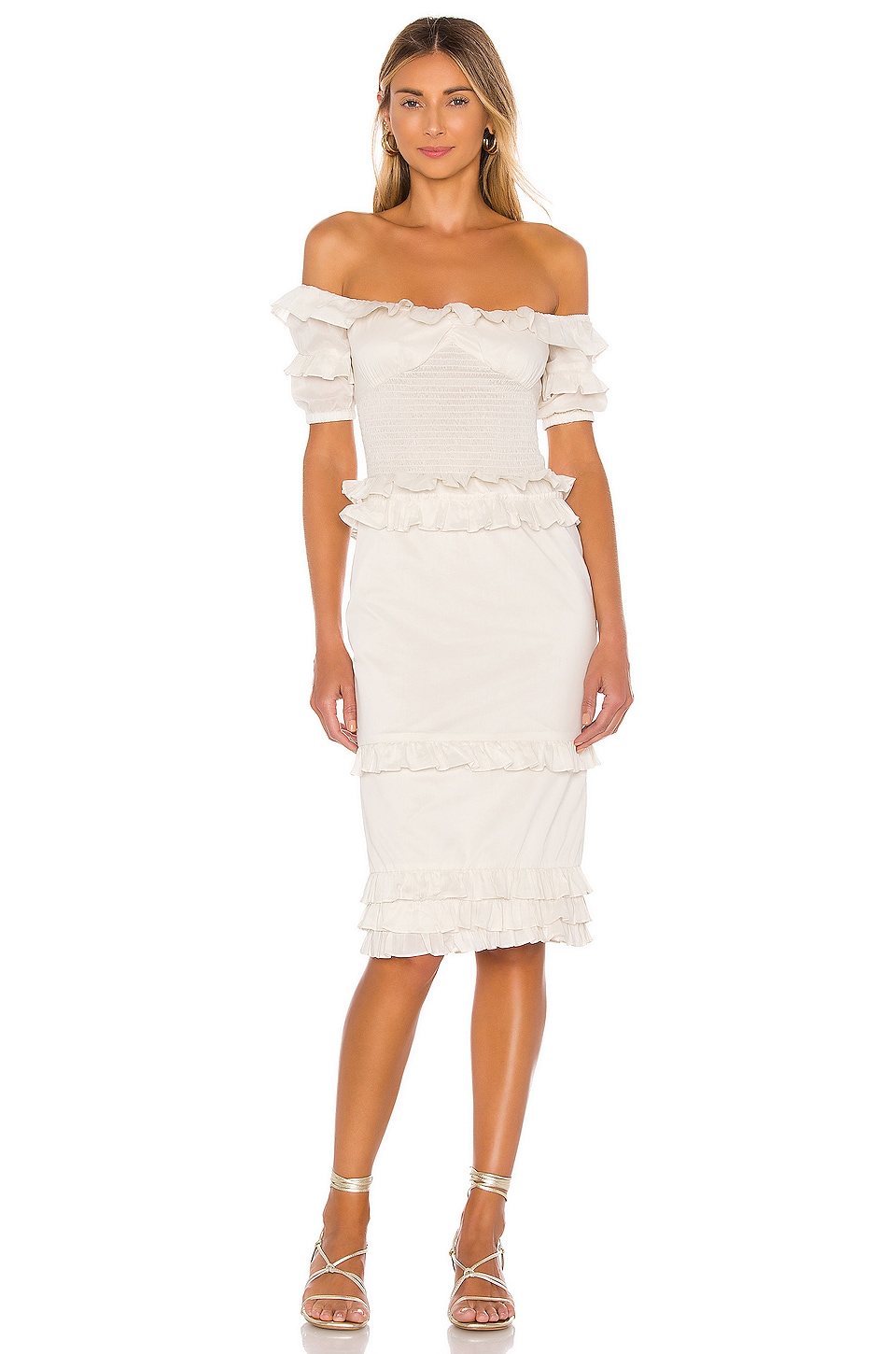 revolve white midi dress