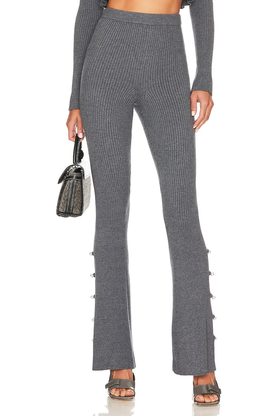 MAJORELLE Edna Knit Pant in Dark Grey