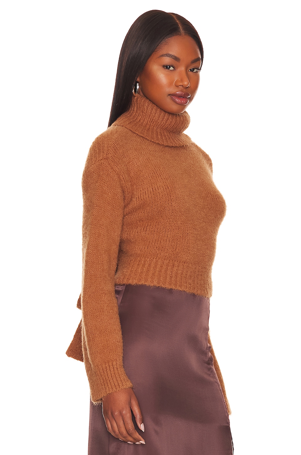 Marielle Knitted Tie Back Sweater Light Beige