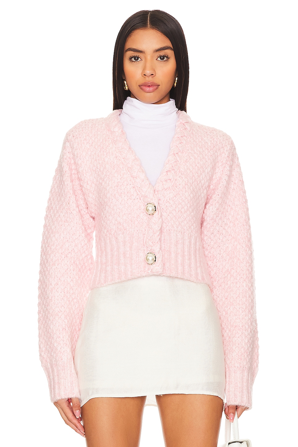 Pastel pink cardigan best sale