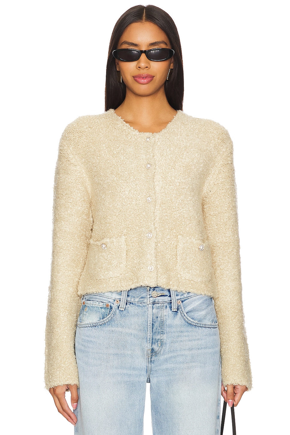 Boucle Bicolor Knit Jacket