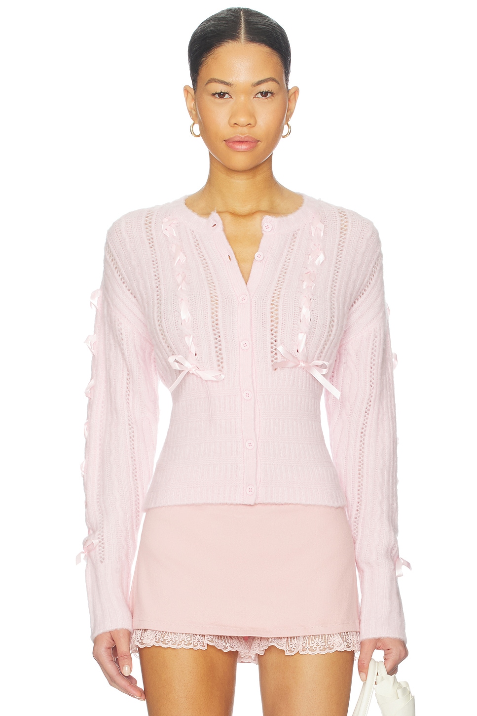 MAJORELLE Lilyana Cardigan in Blush | REVOLVE