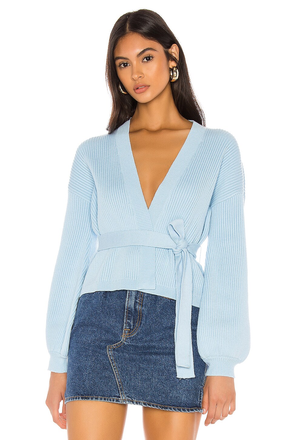 MAJORELLE Reena Cardigan in Baby Blue
