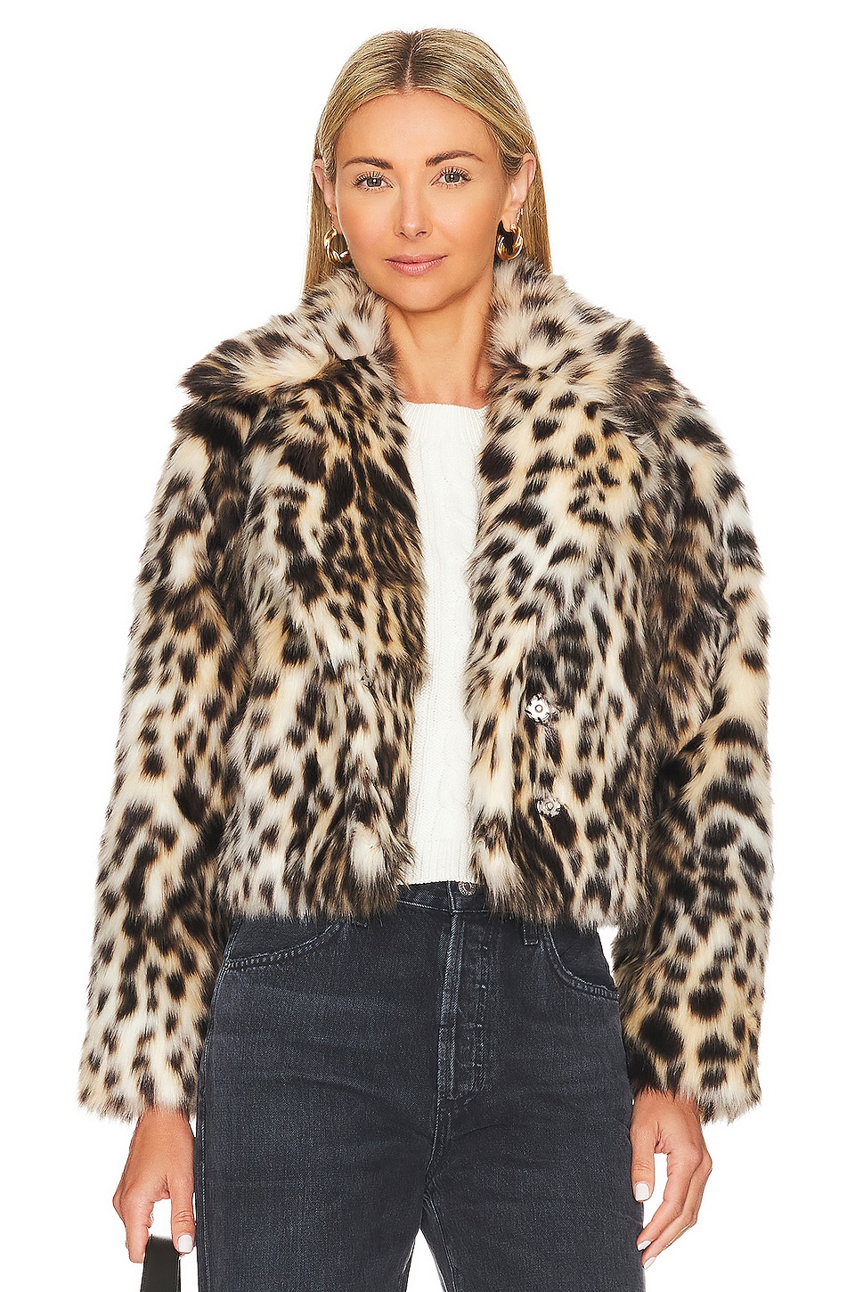 MAJORELLE Alpine Faux Fur Jacket in Leopard | REVOLVE