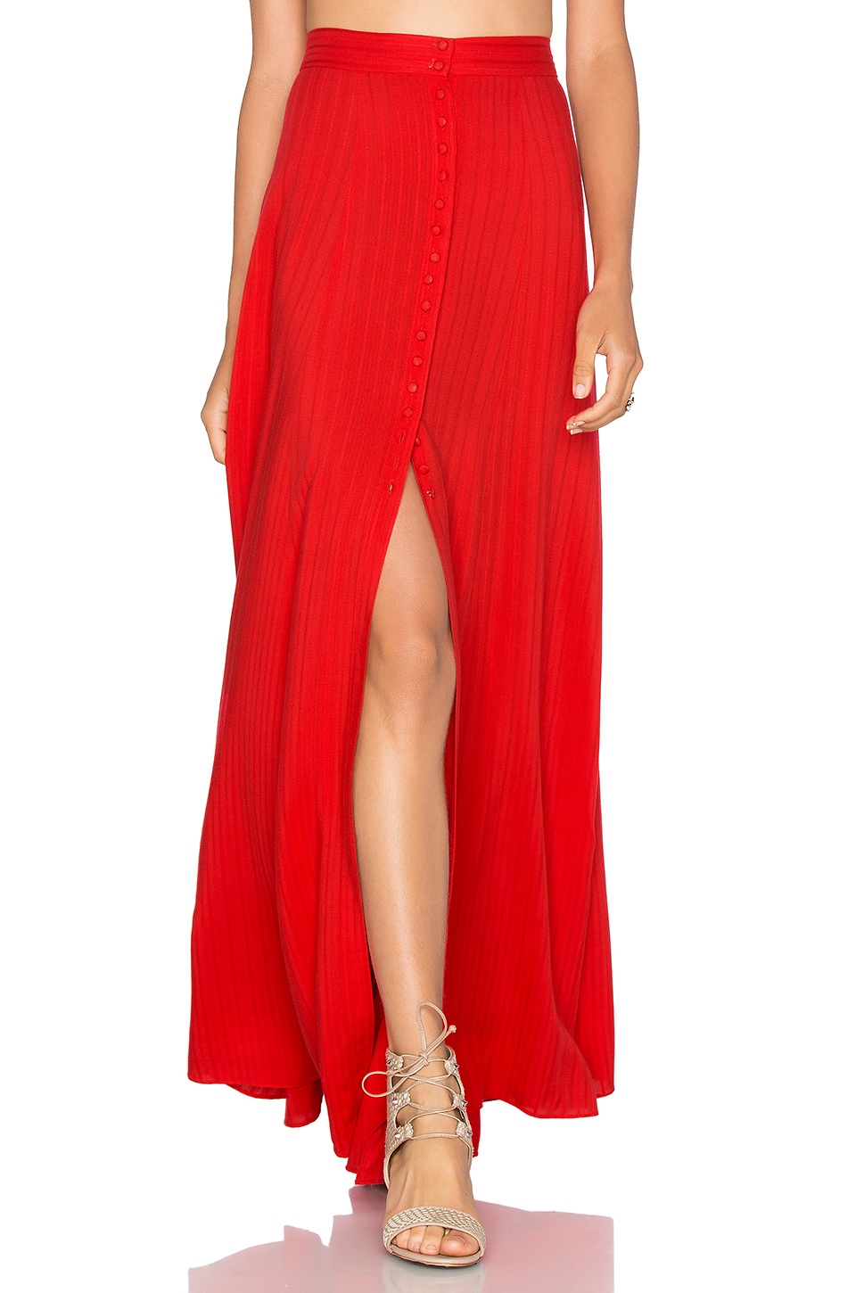MAJORELLE Sangria Maxi Skirt in Red | REVOLVE