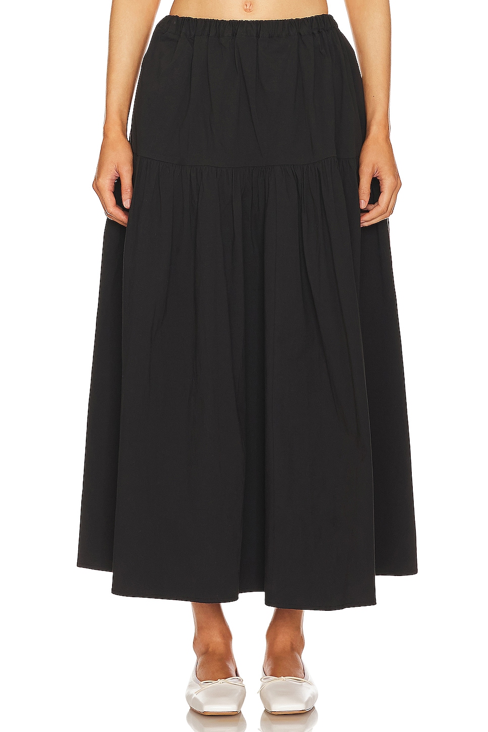 MAJORELLE Carolyn Midi Skirt in Black REVOLVE