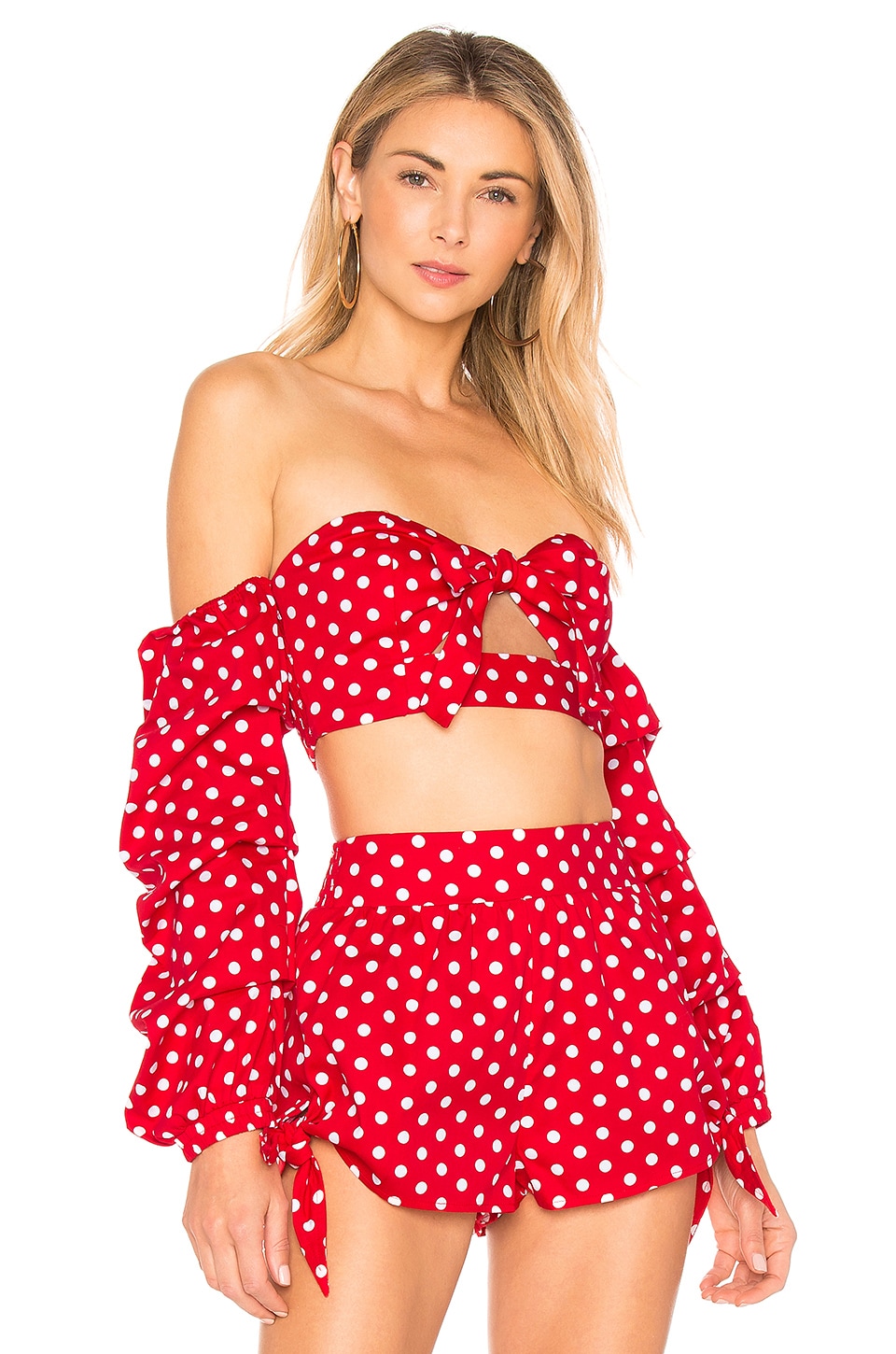 revolve polka dot top