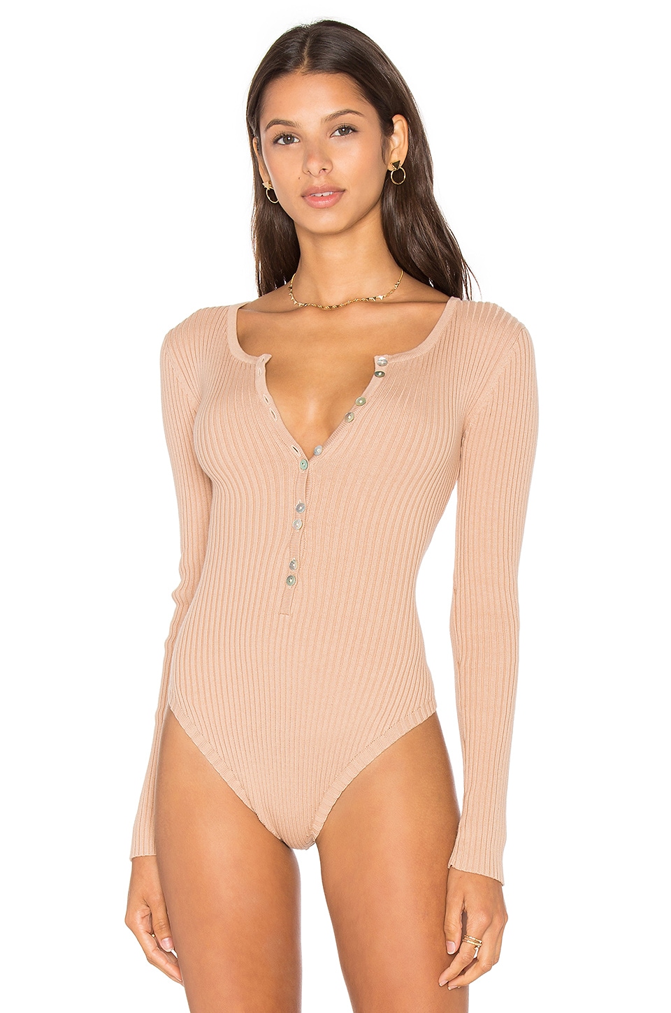 MAJORELLE Lariat Bodysuit in Blush