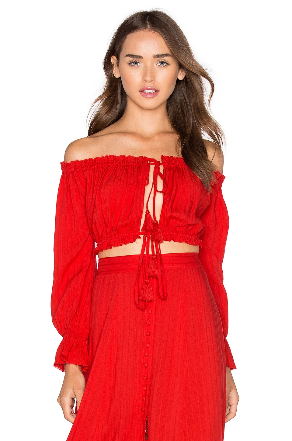 MAJORELLE Sangria Top in Red