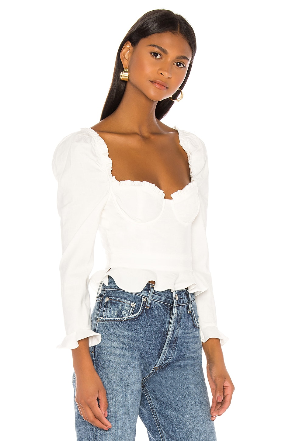 MAJORELLE Corie Top In White