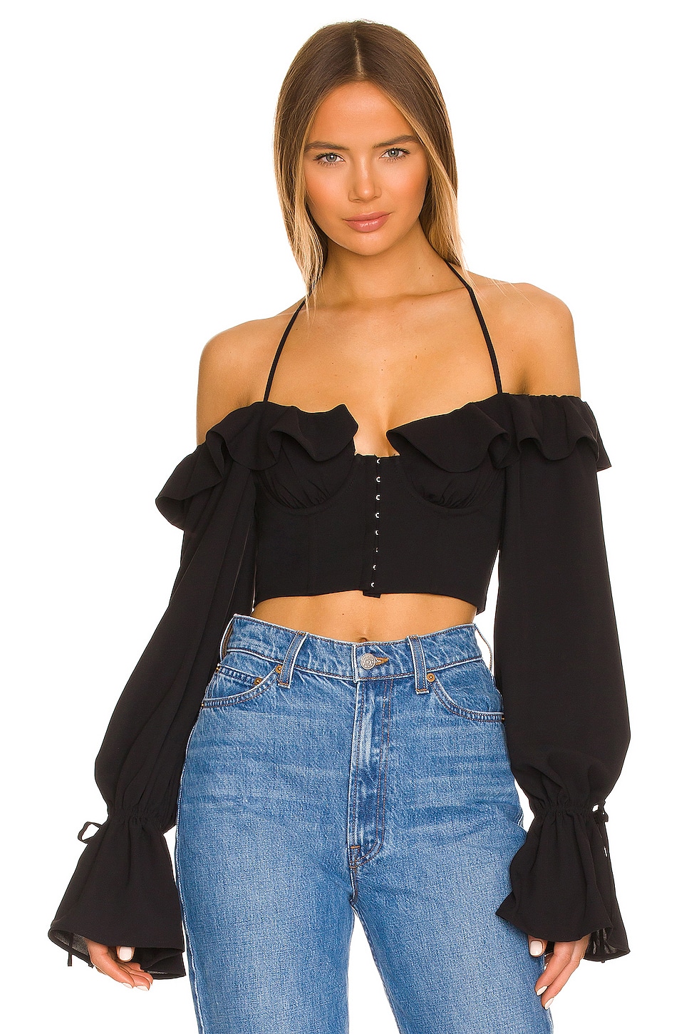 MAJORELLE Stefano Bustier Top in Black | REVOLVE