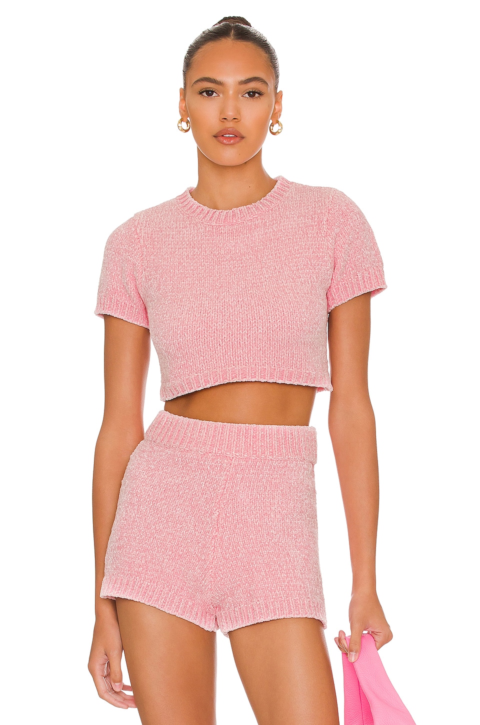 MAJORELLE Denitza Chenille Top in Pink