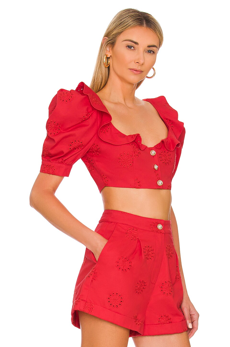 MAJORELLE Jessi Crop Top in Watermelon