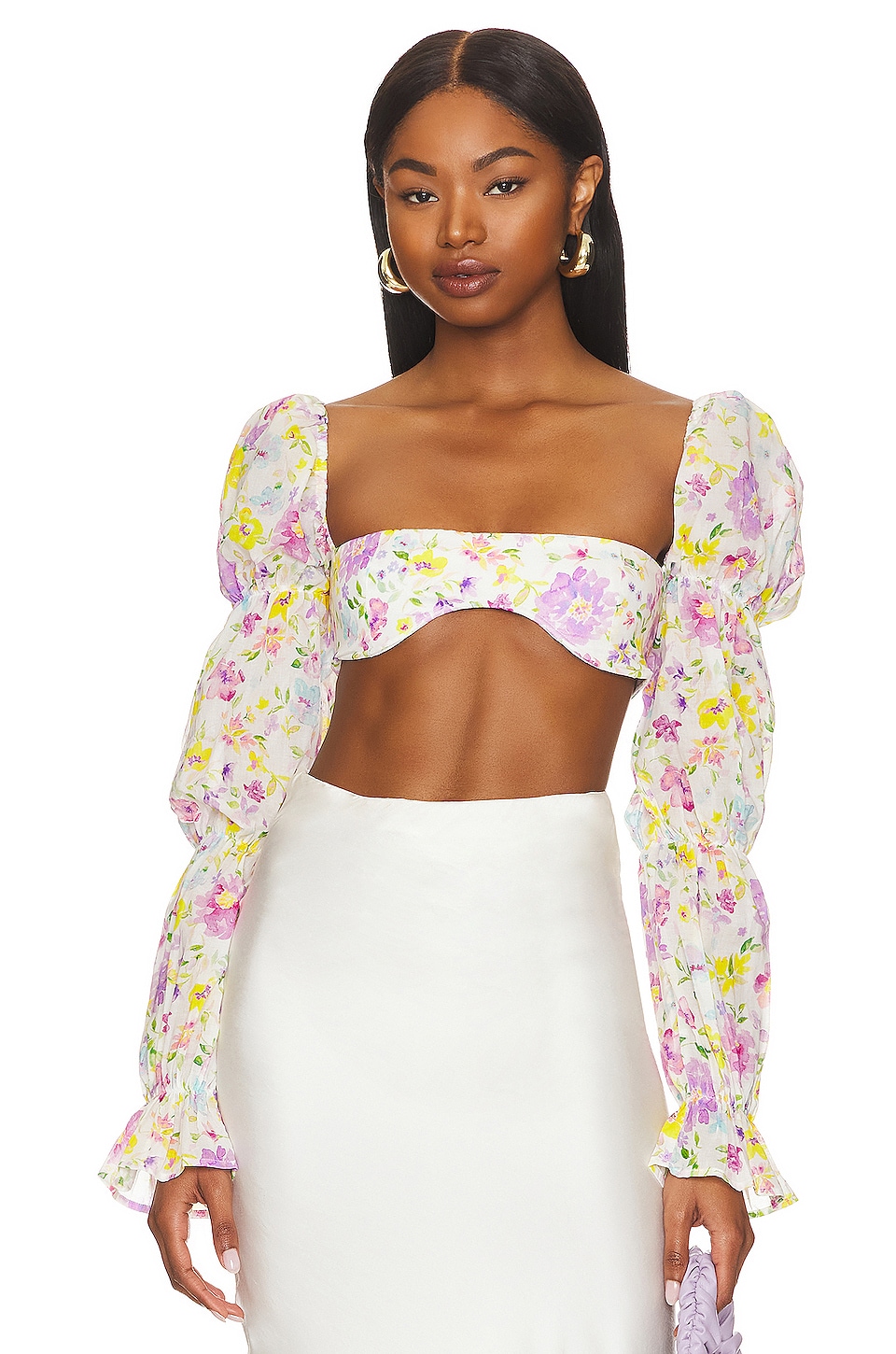 Majorelle Marcelle Crop Top in White - Size XL