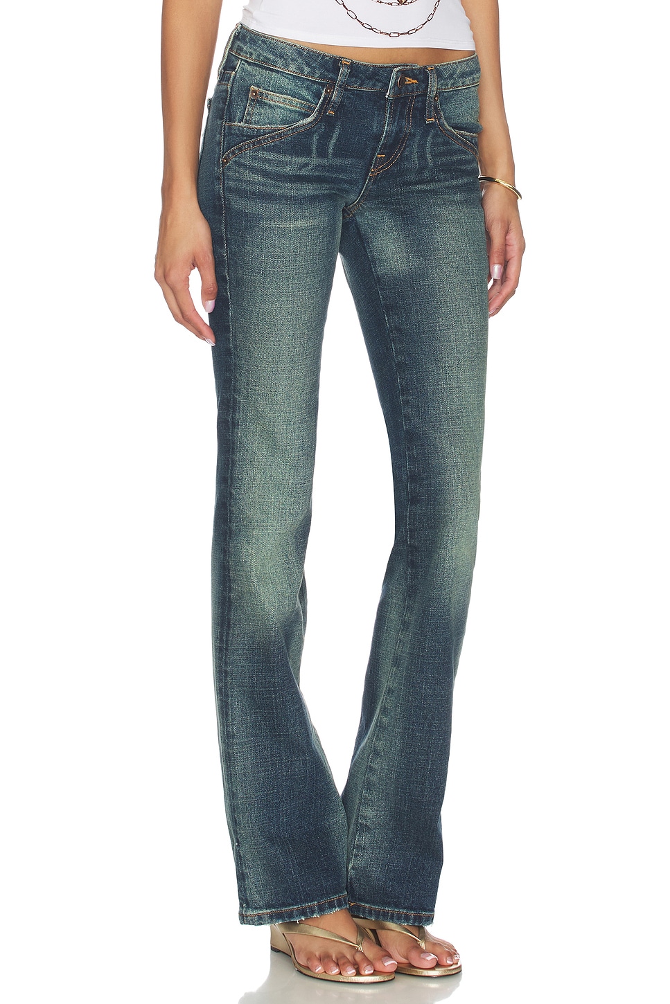 Low Rise Flare Jeans - thumbnail 3