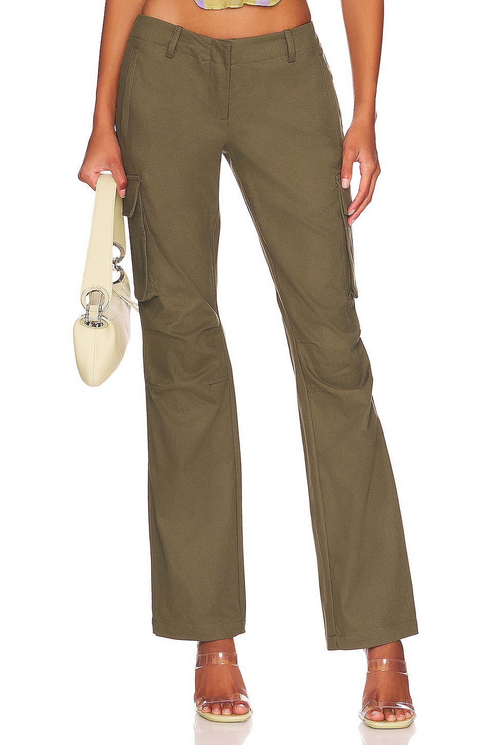 Miaou Raven Cargo Pant in Moss   REVOLVE