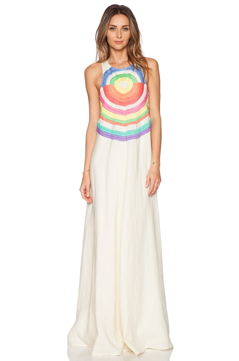 Mara Hoffman Embroidered Cut Out Maxi Dress in Electrolight Stone | REVOLVE