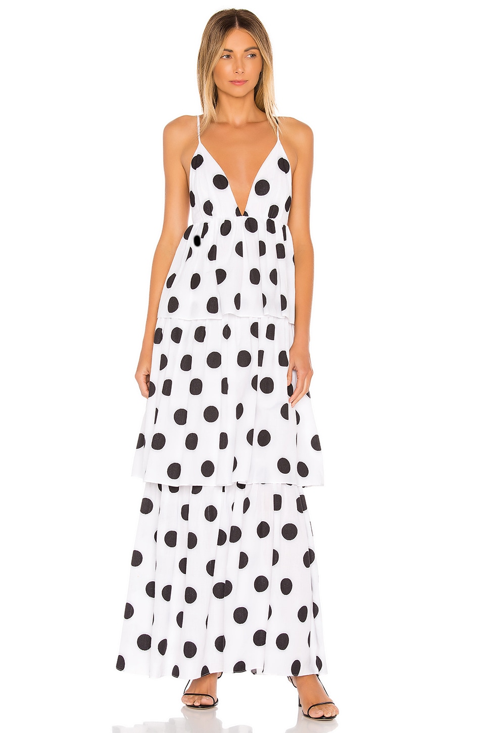 mara hoffman black and white dress