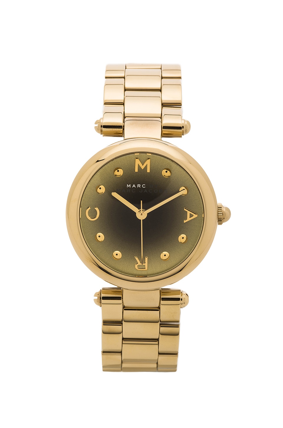 marc jacobs gold watch black face