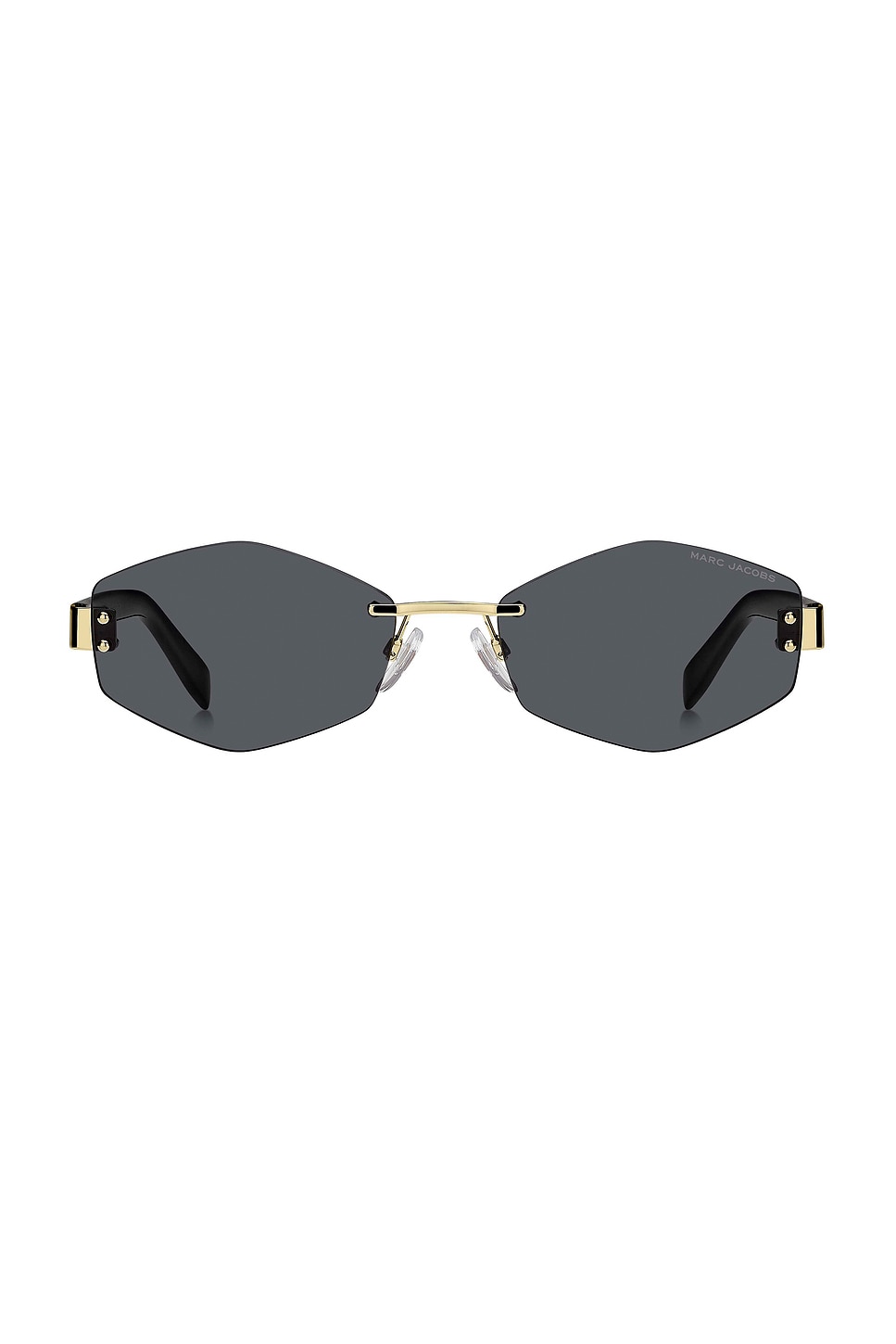 Marc Jacobs Geometric Sunglasses in Gold, Black, & Grey  display picture 1