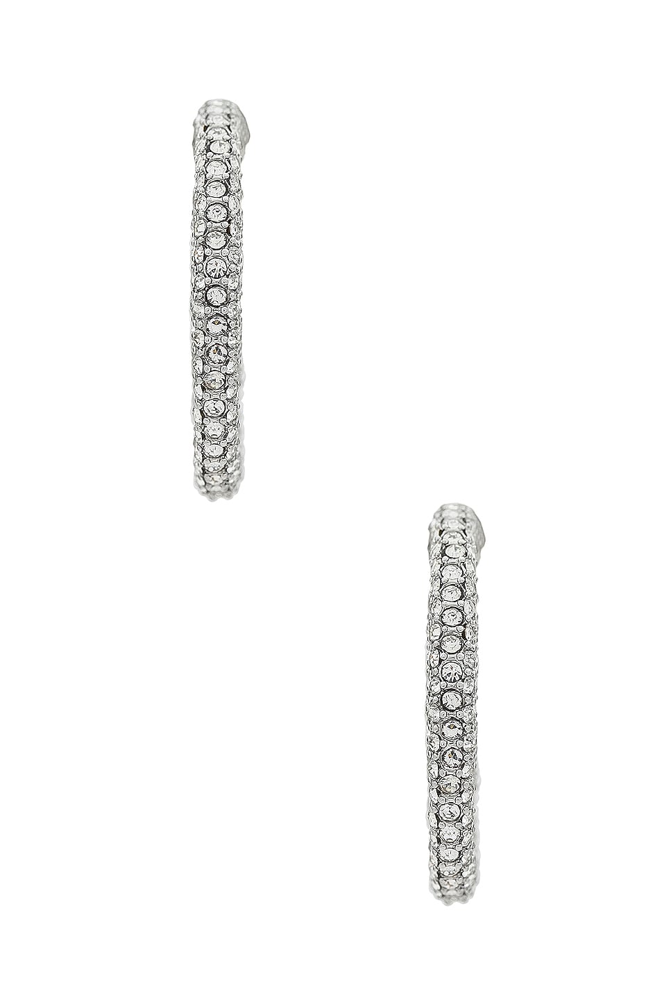 Marc Jacobs J Marc Small Crystal Hoop in Silver & Crystal | REVOLVE