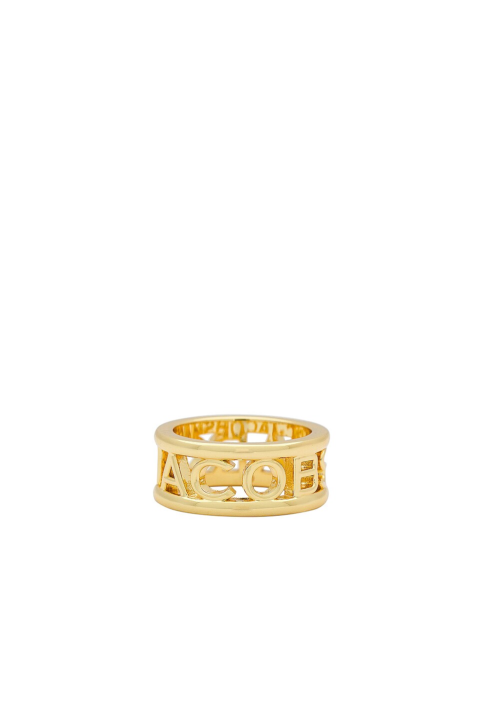 Gold Metal Rign Marc Jacobs Logo Metal Ring in Gold | REVOLVE