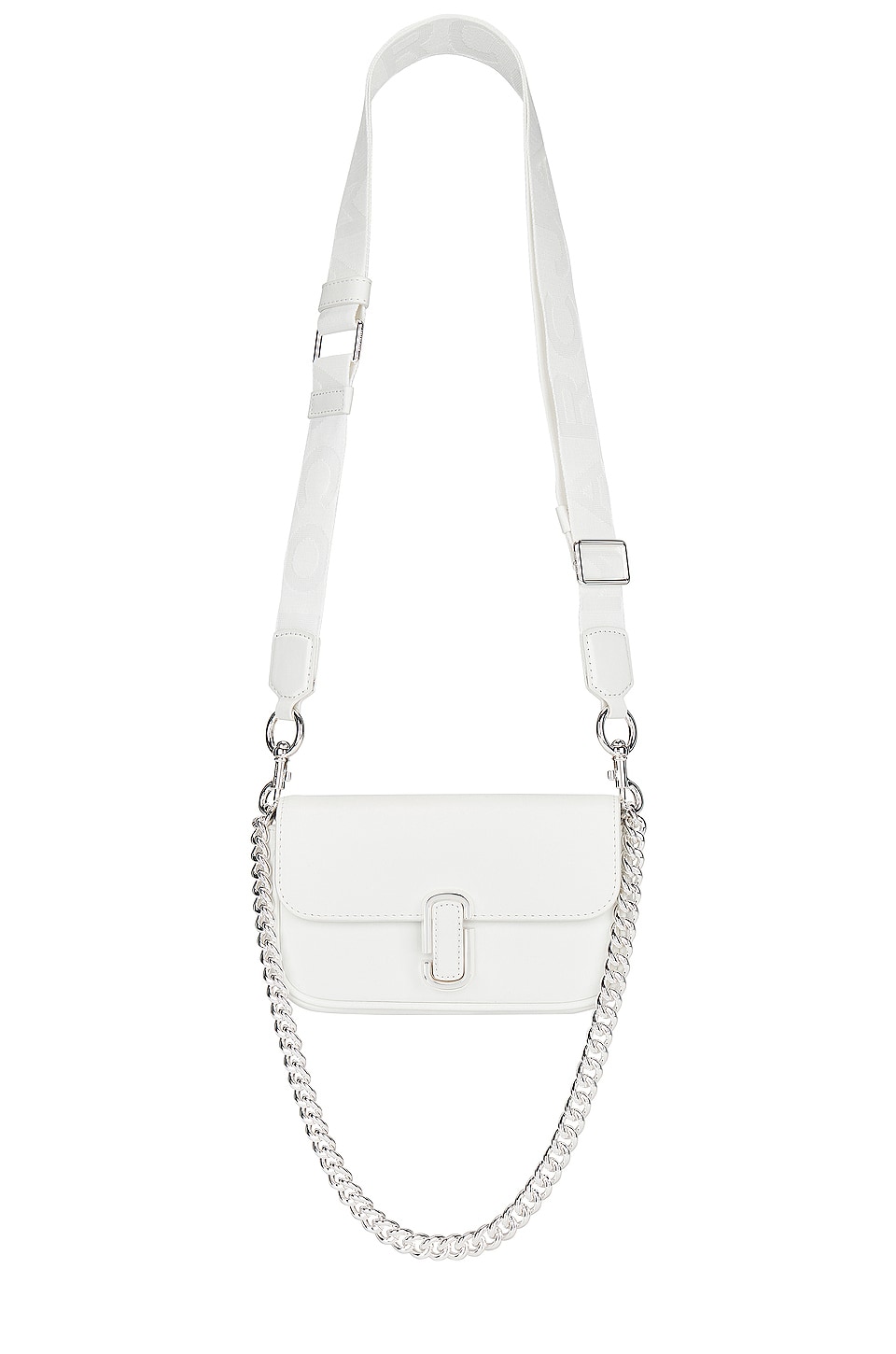 Marc Jacobs THE MINI J MARC ミニショルダーバッグ - White & Silver