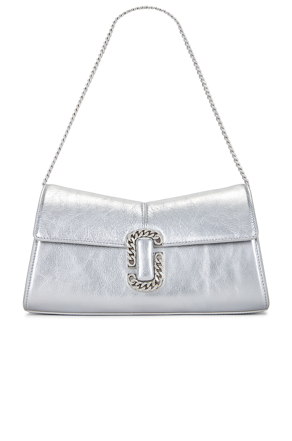 Image 1 of The Metallic St. Marc Clutch in Silver