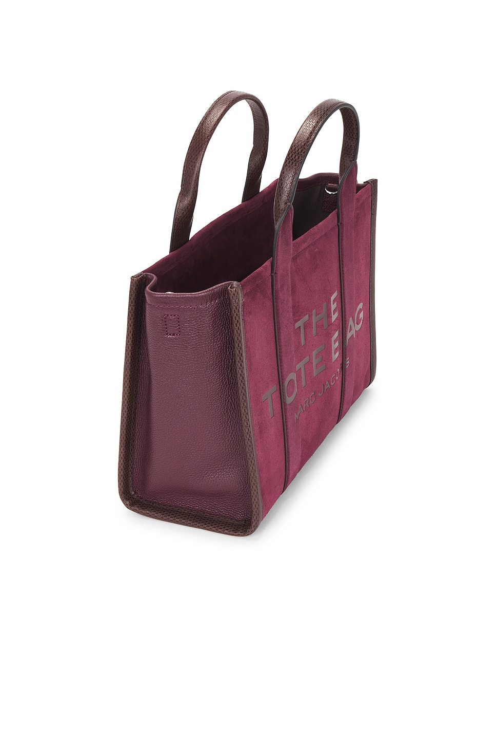 Marc Jacobs The Suede Medium Tote Bag in Dark Plum | REVOLVE