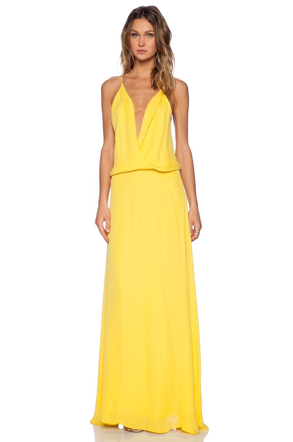 michelle mason yellow dress