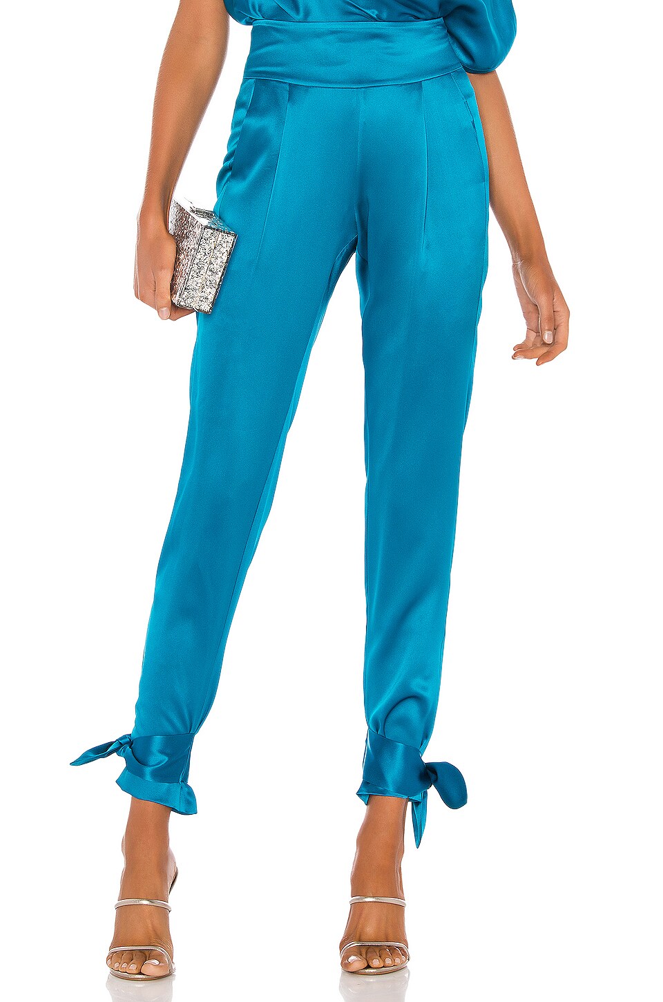 Michelle Mason Tie Pant in Lagoon | REVOLVE