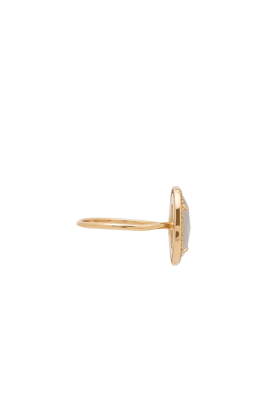 Melanie Auld Stone Slice Ring in Blue Lace Agate & Gold