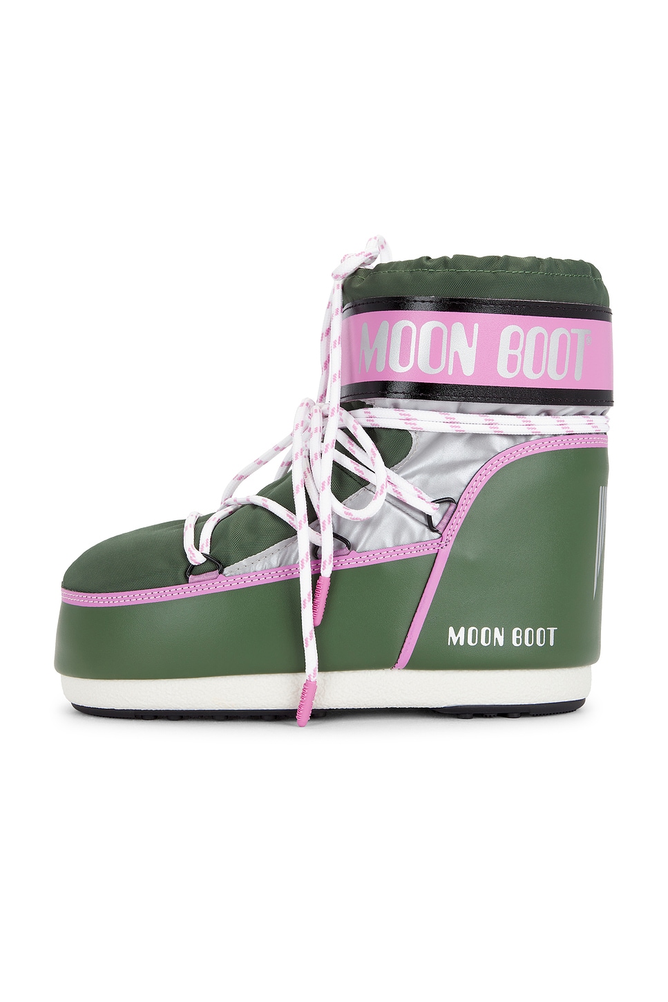 MOON BOOT　❤︎❤︎❤︎ MOON BOOT Icon Low Space Racing Boot in Forest Green, Silver