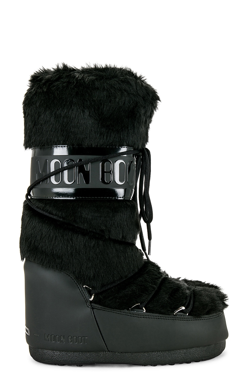 Black faux 2024 fur boots