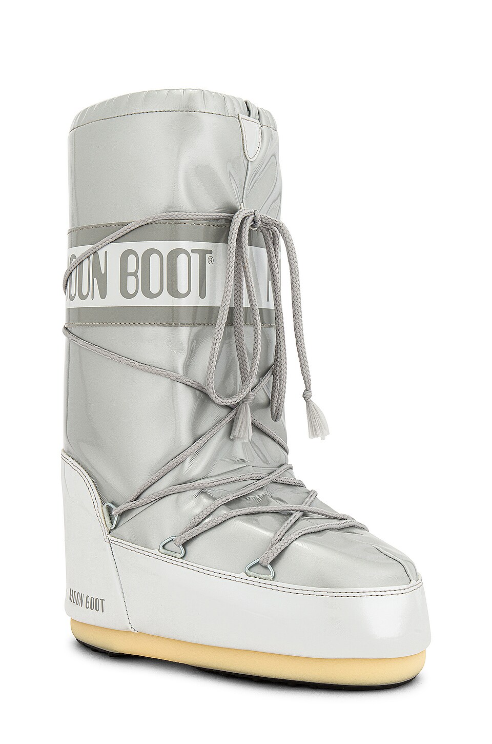 MOON BOOT Vinyl Met Boot in White