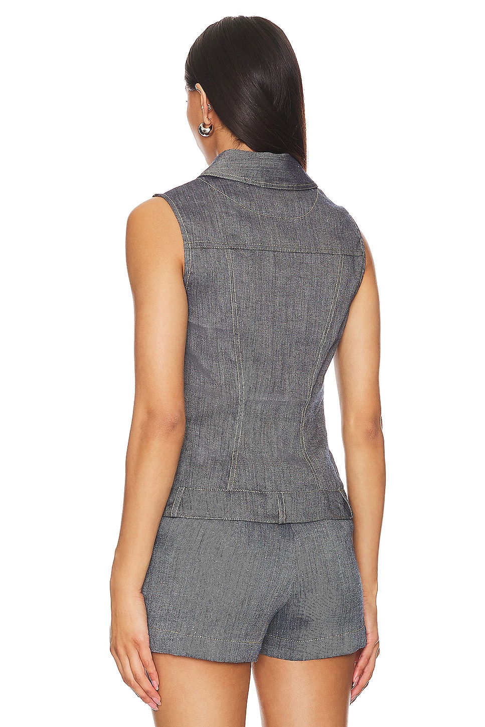 MATTHEW BRUCH Collared Button Down Vest thumbnail
