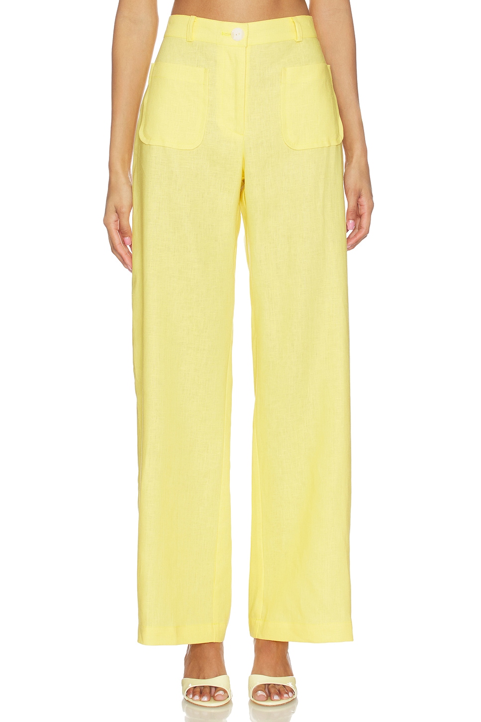 Pleated Barrel Button Pocket Pant - thumbnail 2