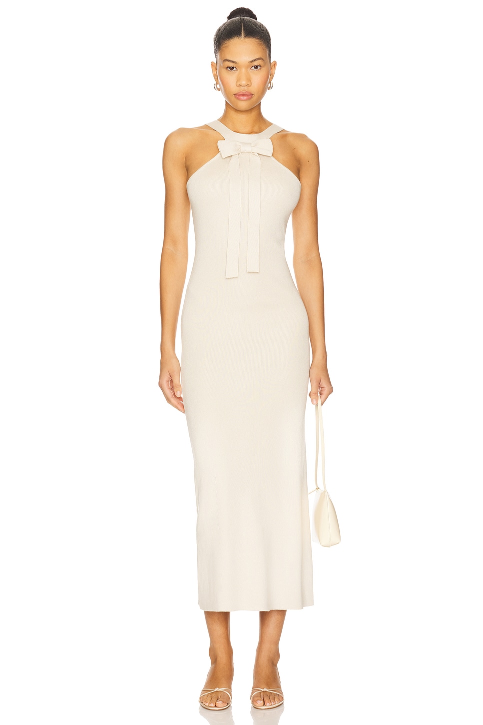 Maude Club Clementine Knit Dress in Cream | REVOLVE