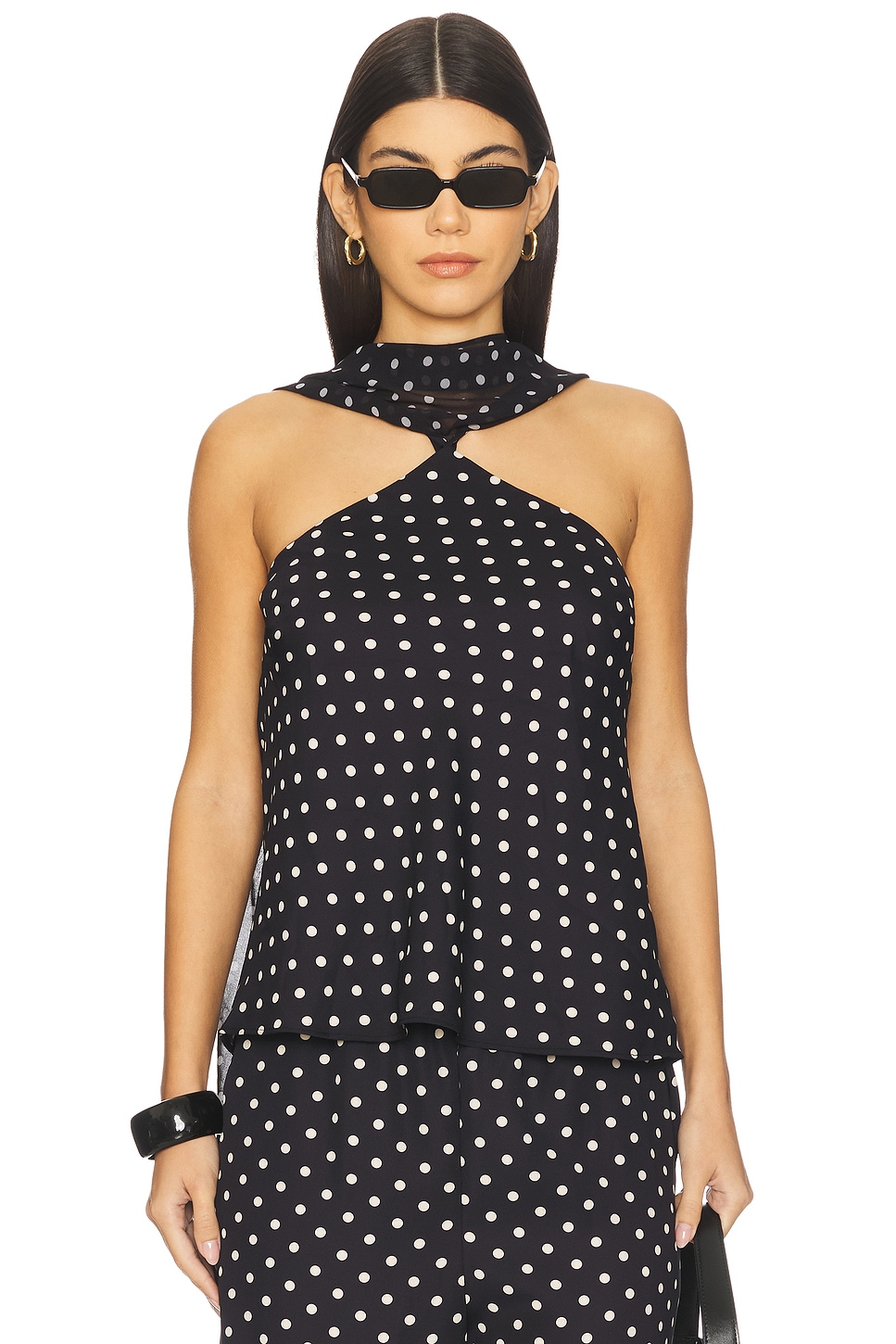 Maude Club x Revolve Hendrix Top in Black,White - Size Xs