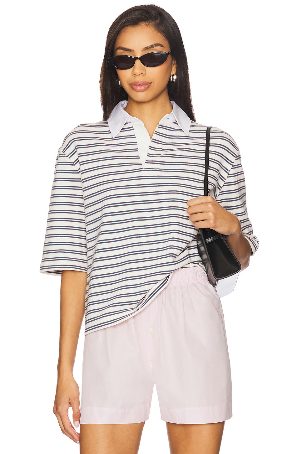 Maude Club Frankie Top in White Navy Stripe | REVOLVE Maude Club Frankie Top in White Navy Stripe | REVOLVE