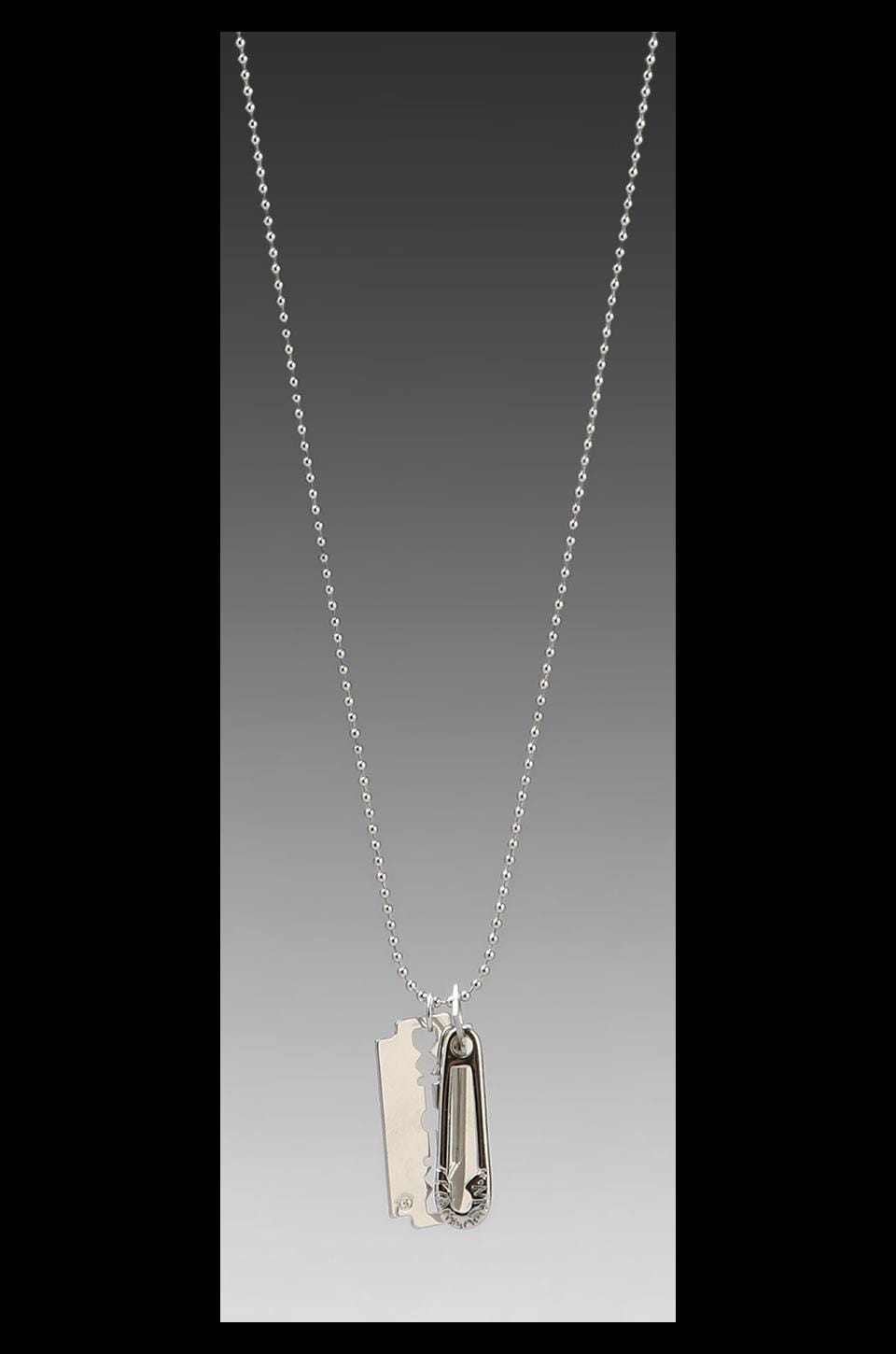 Mcq Alexander Mcqueen Razor Pendant Necklace In Silver Revolve